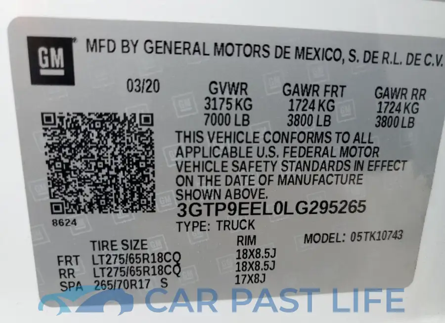 3GTP9EEL0LG295265# 12