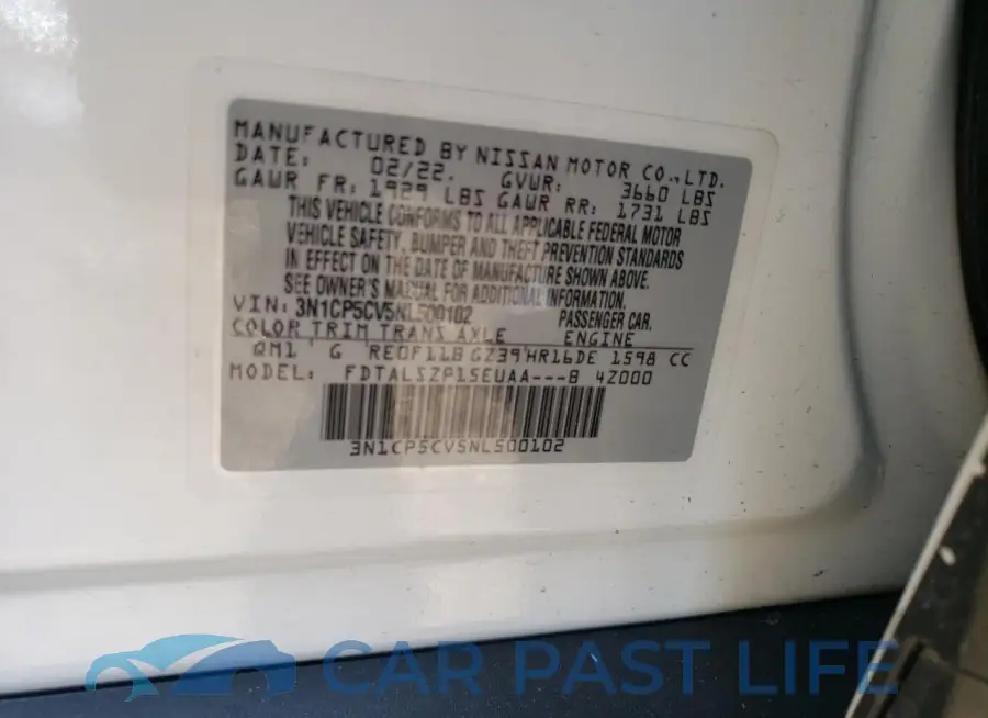 3N1CP5CV5NL500102# 13