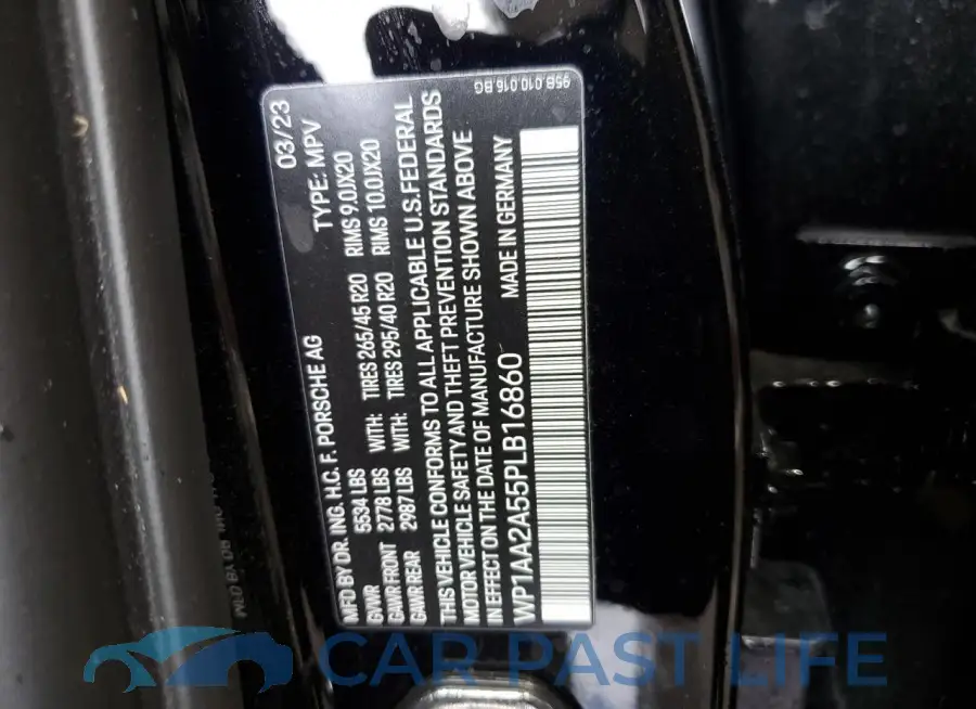 WP1AA2A55PLB16860# 14