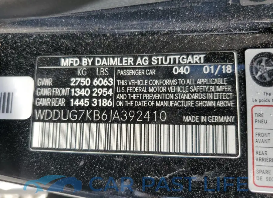 WDDUG7KB6JA392410# 13