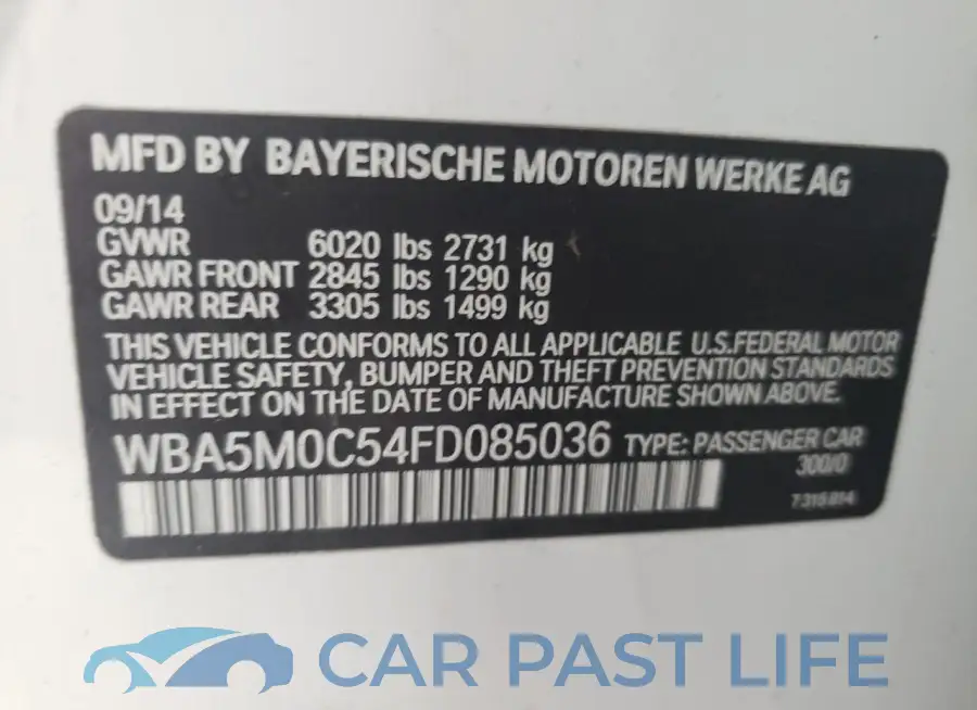 WBA5M0C54FD085036# 12