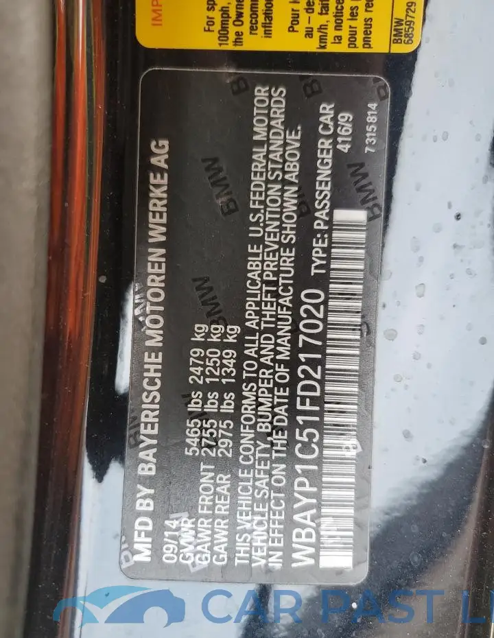 WBAYP1C51FD217020# 12