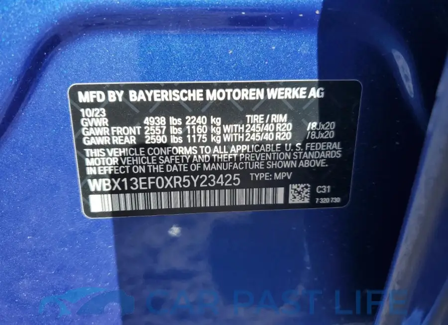 WBX13EF0XR5Y23425# 14