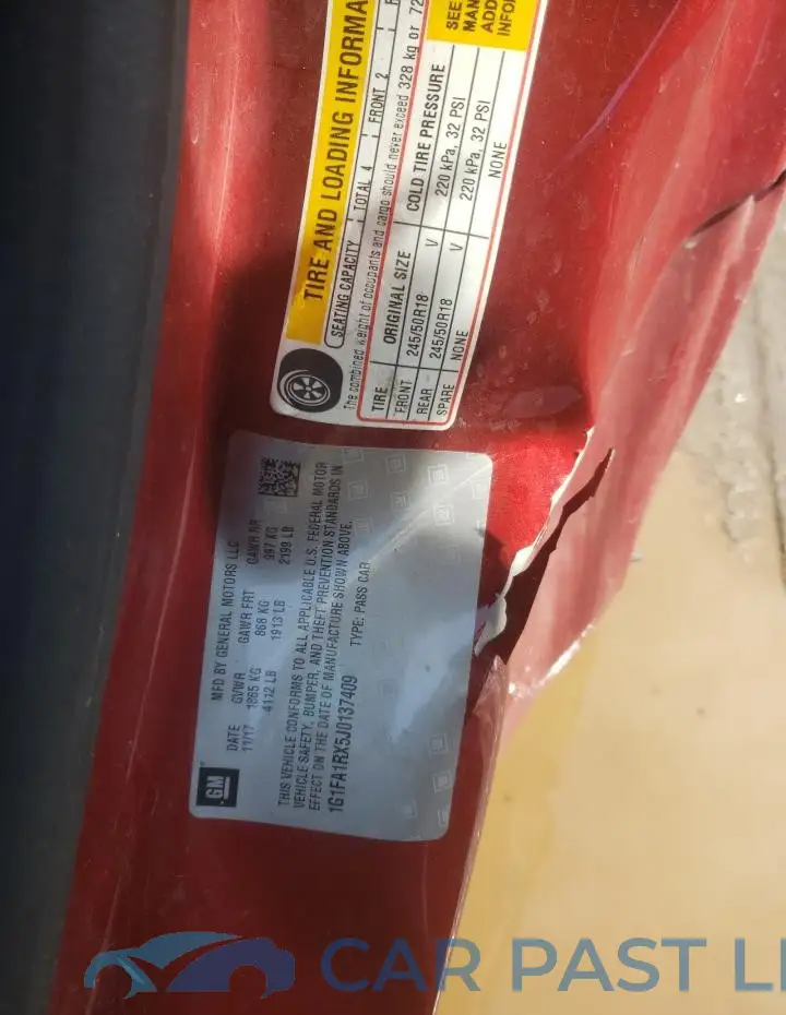 1G1FA1RX5J0137409# 12