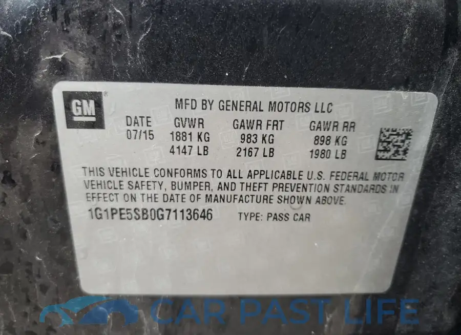 1G1PE5SB0G7113646# 12