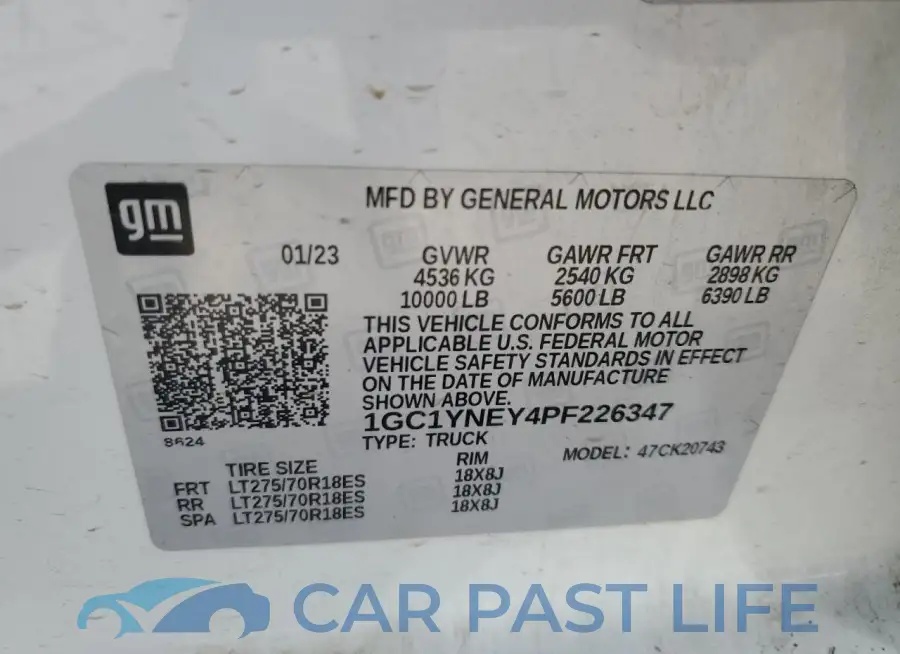 1GC1YNEY4PF226347# 12