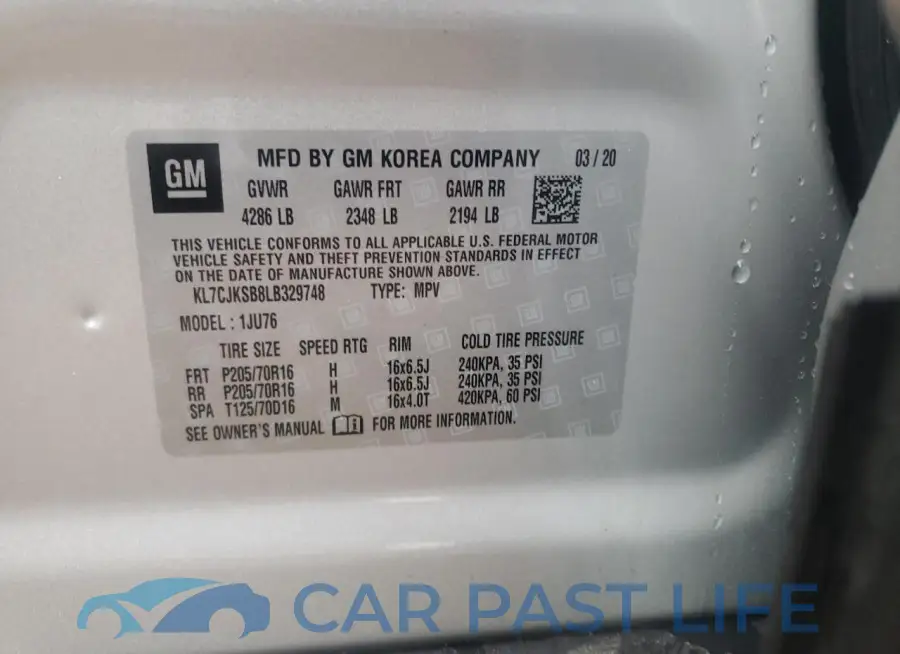 KL7CJKSB8LB329748# 13