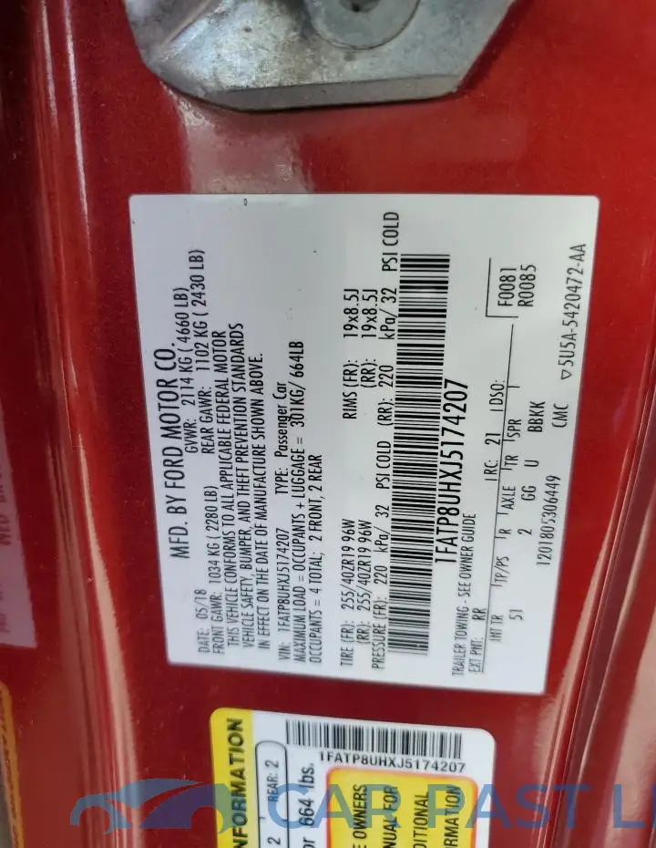 1FATP8UHXJ5174207# 13