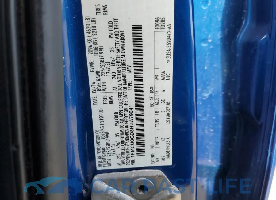 1FMCU0GD8HUA79041# 13