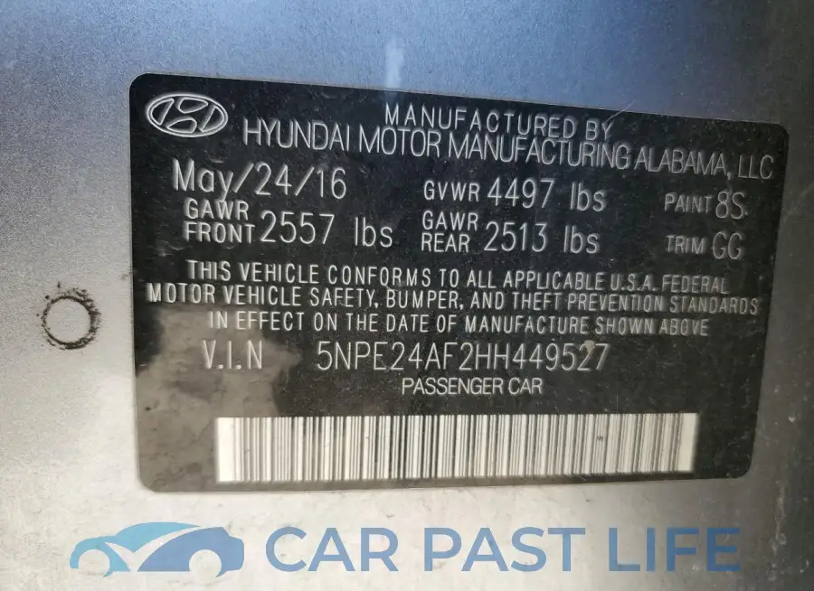 5NPE24AF2HH449527# 12