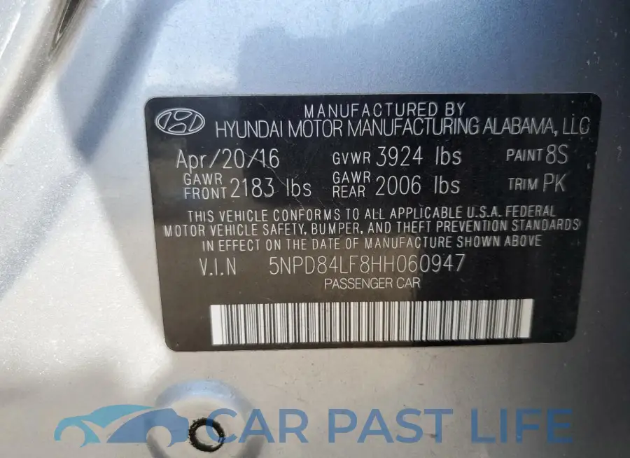 5NPD84LF8HH060947# 13