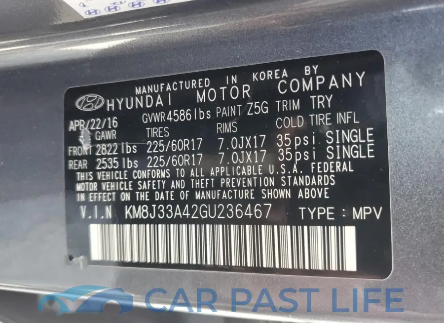 KM8J33A42GU236467# 12