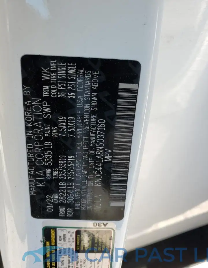 KNDC44LA8N5037160# 12