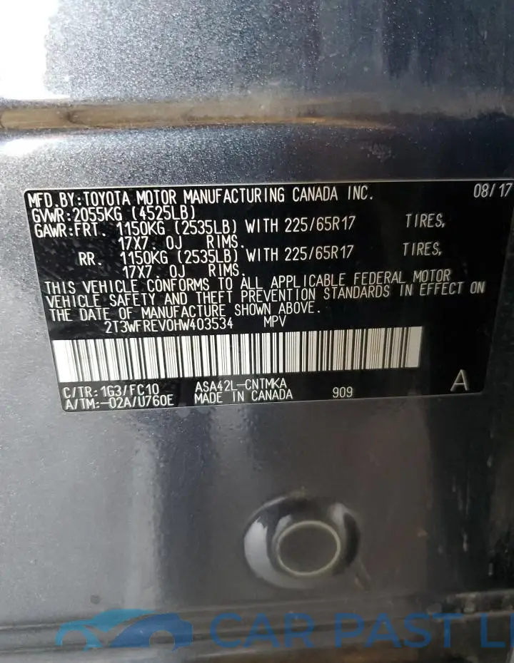 2T3WFREV0HW403534# 12