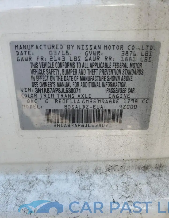 3N1AB7AP8JL638071# 12