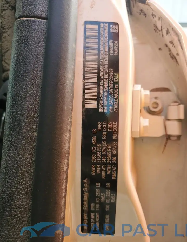 ZACCJBAT6FPC24987# 12