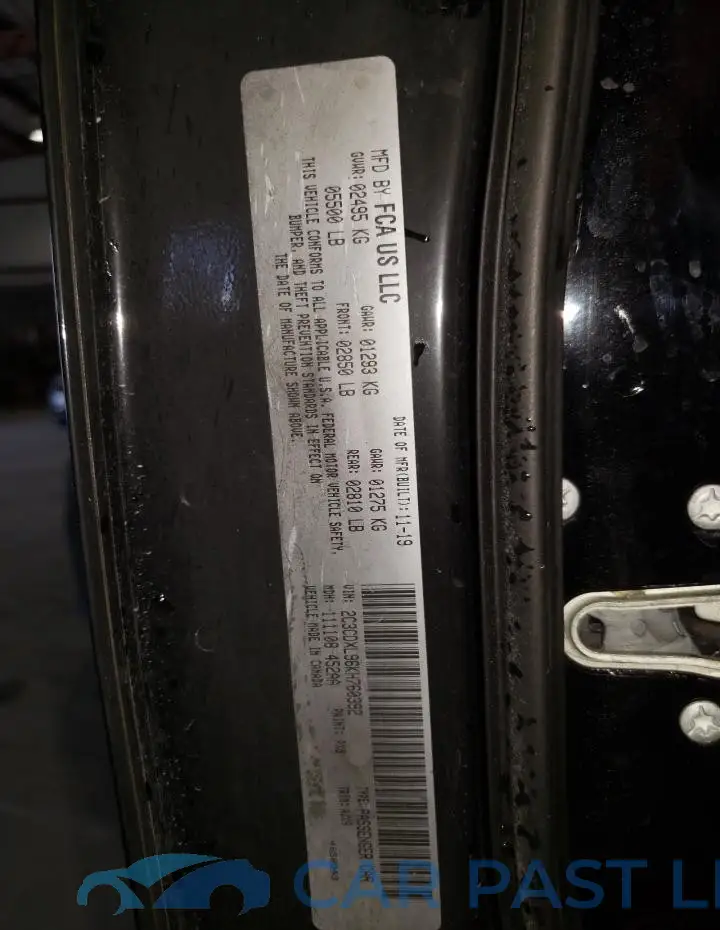 2C3CDXL96KH760392# 12