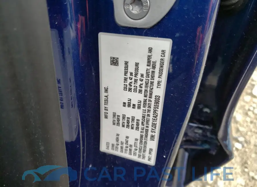 5YJ3E1EA2PF559003# 12