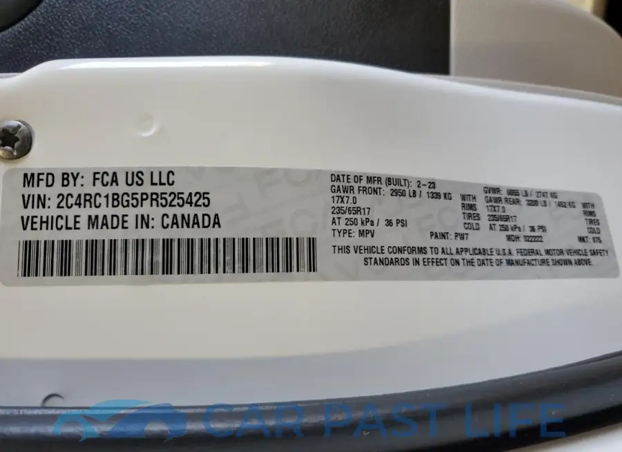 2C4RC1BG5PR525425# 13