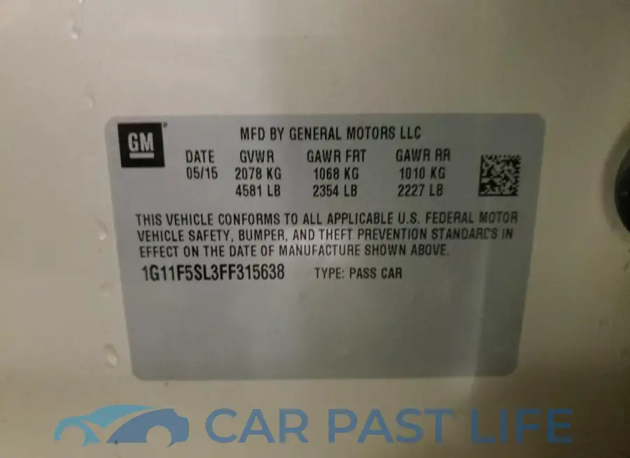 1G11F5SL3FF315638# 12
