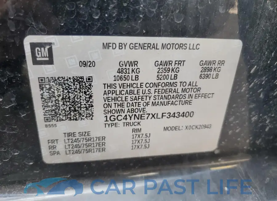 1GC4YNE7XLF343400# 12