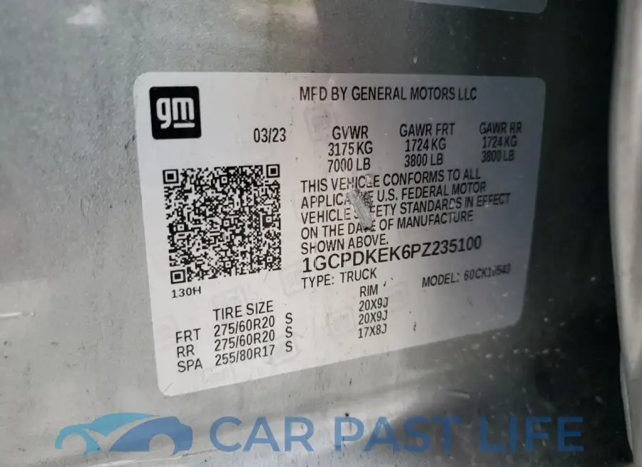 1GCPDKEK6PZ235100# 12