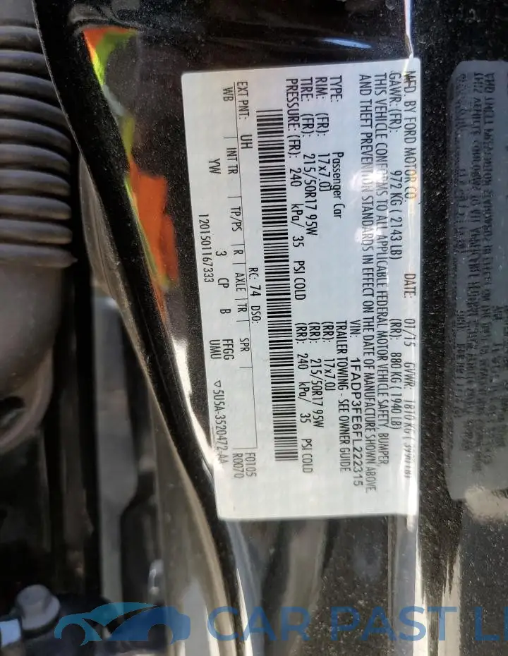 1FADP3FE6FL222315# 13