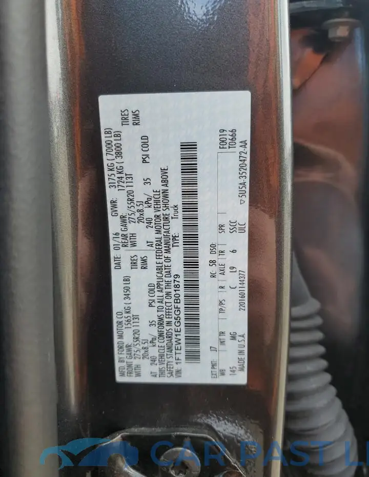 1FTEW1EG5GFB01879# 12