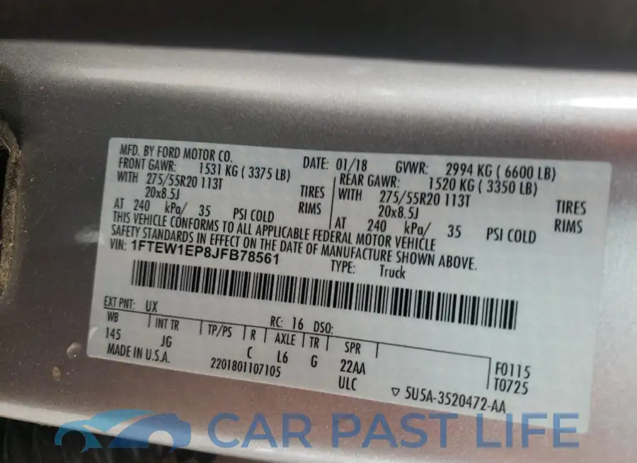 1FTEW1EP8JFB78561# 12