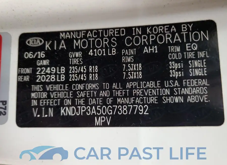 KNDJP3A50G7387792# 12