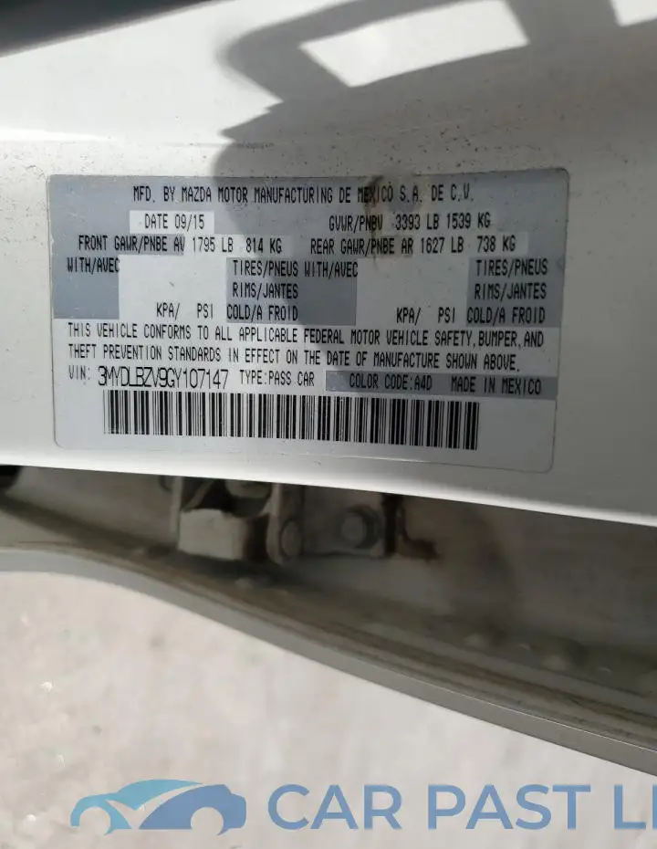 3MYDLBZV9GY107147# 12