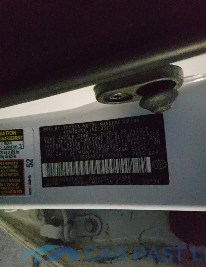 4T1G11AK3PU722434# 13