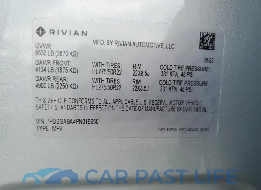 7PDSGABA4PN019950# 13