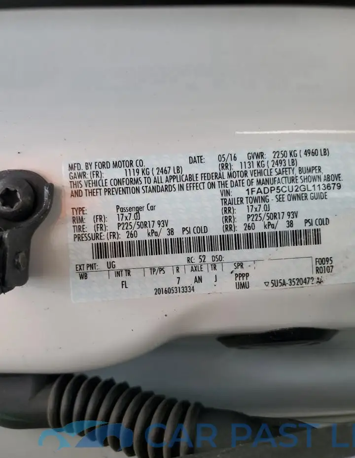 1FADP5CU2GL113679# 12