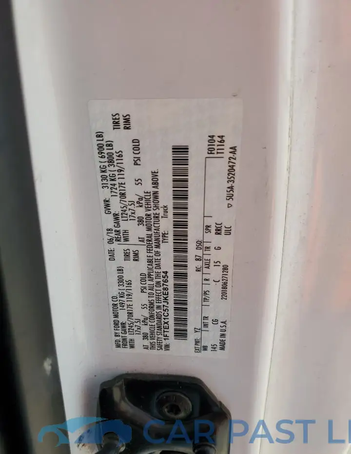1FTEX1C57JKE87654# 12