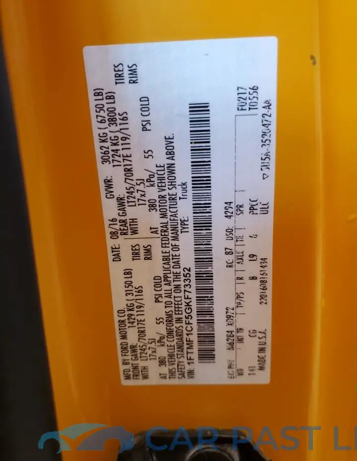 1FTMF1CF5GKF73352# 12
