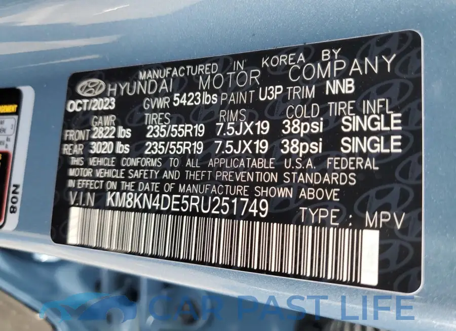 KM8KN4DE5RU251749# 12