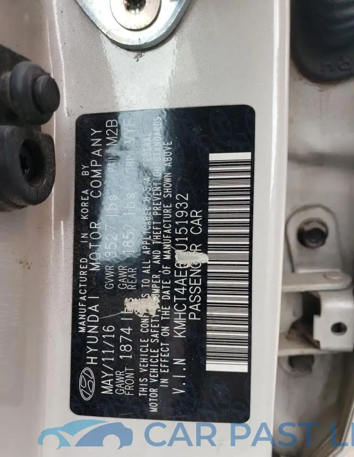 KMHCT4AE6GU151932# 12