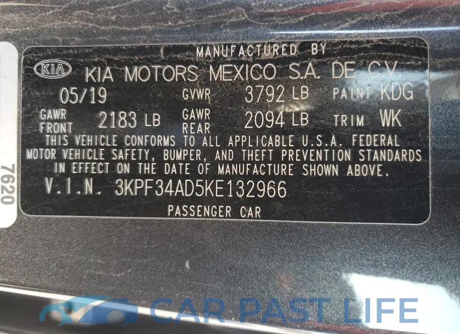 3KPF34AD5KE132966# 13