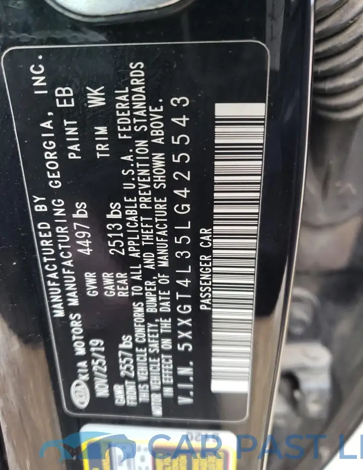 5XXGT4L35LG425543# 13