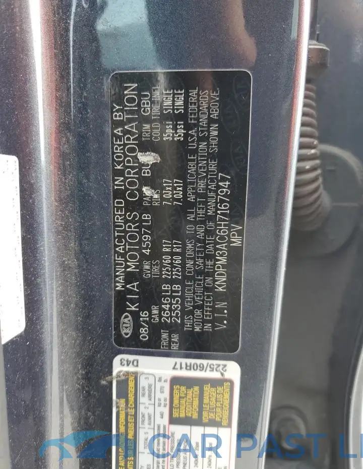 KNDPM3AC6H7167947# 13