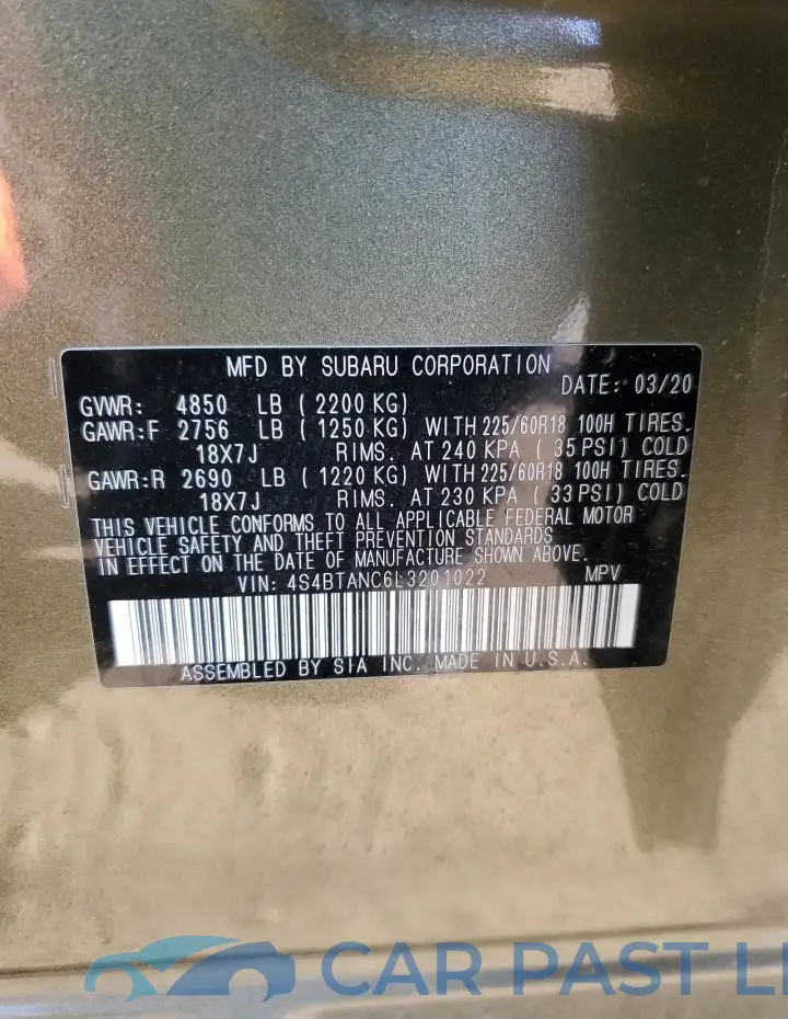 4S4BTANC6L3201022# 14