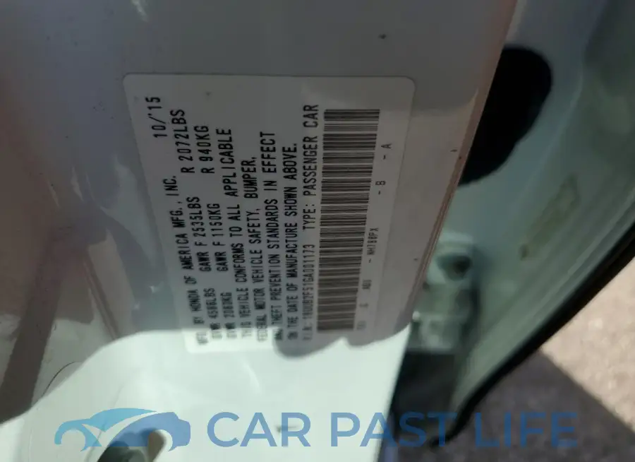 19UUB2F51GA001173# 12