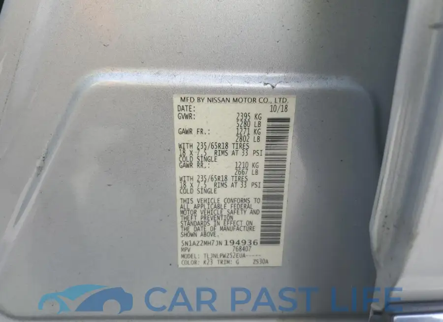 5N1AZ2MH7JN194936# 13