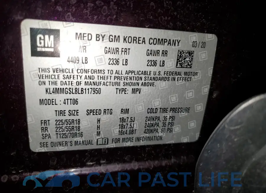 KL4MMGSL8LB117950# 13