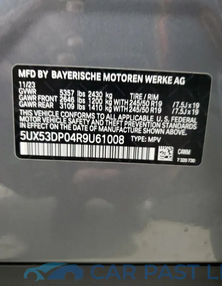 5UX53DP04R9U61008# 12