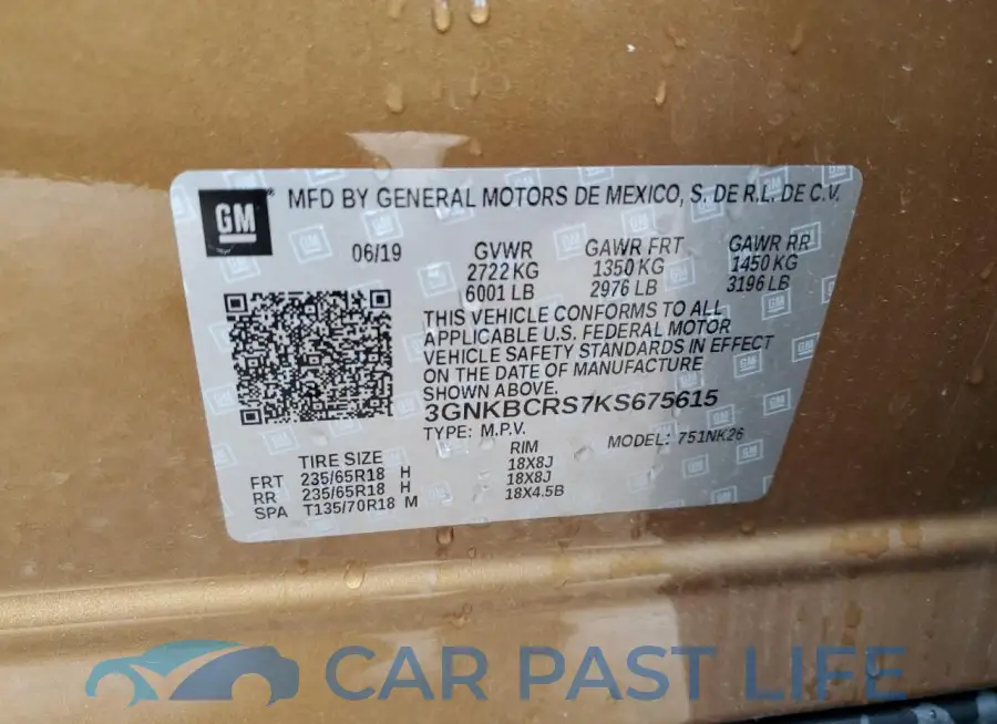3GNKBCRS7KS675615# 13
