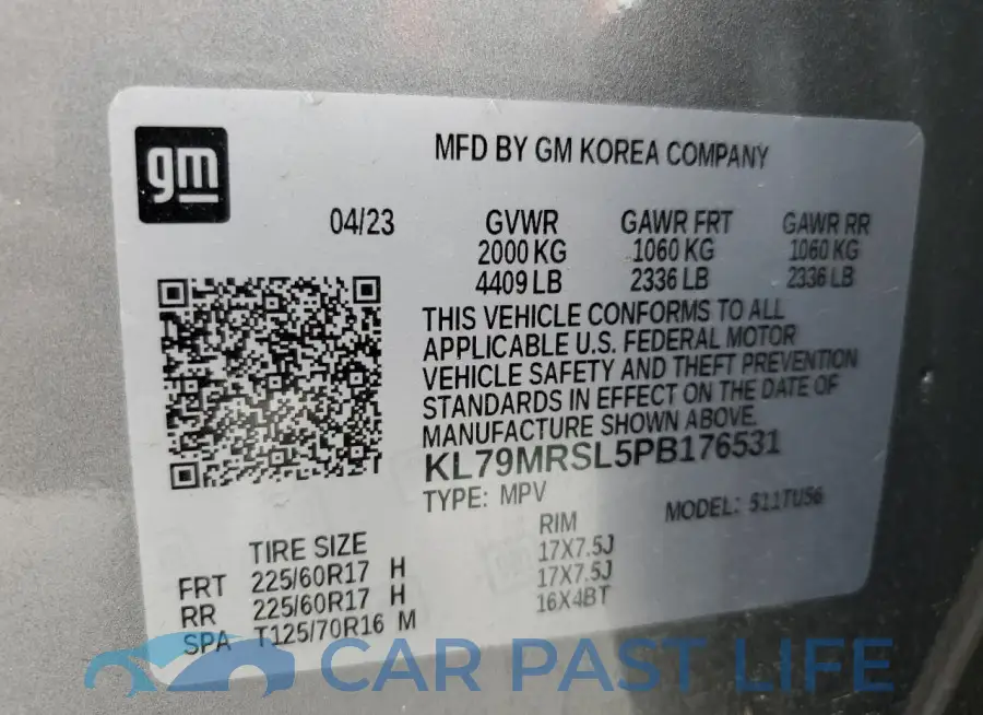 KL79MRSL5PB176531# 13
