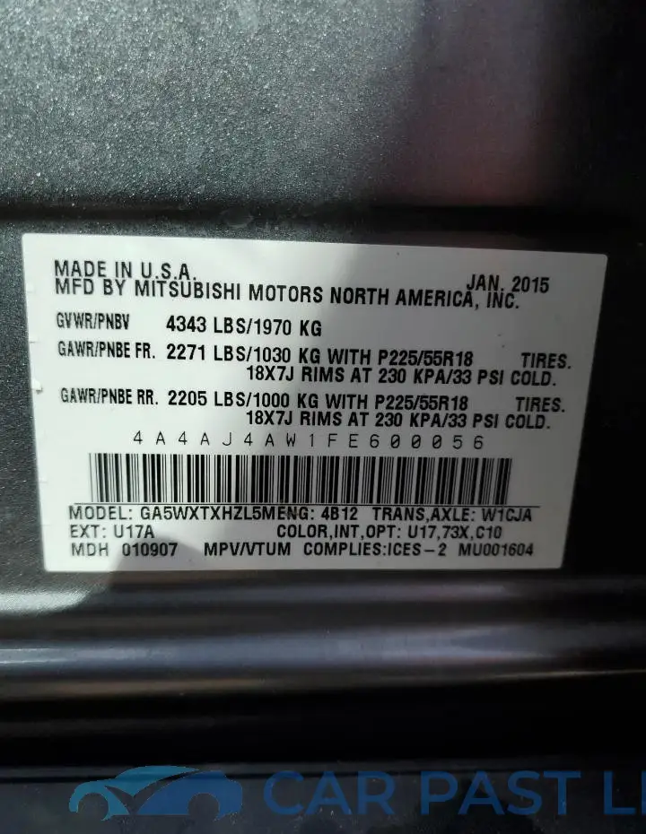 4A4AJ4AW1FE600056# 13