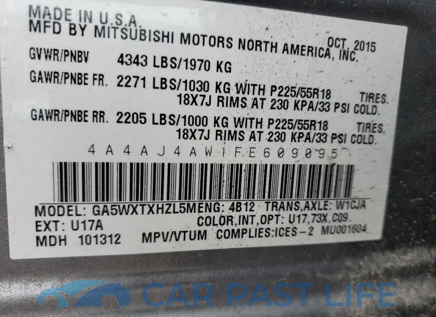 4A4AJ4AW1FE609095# 12